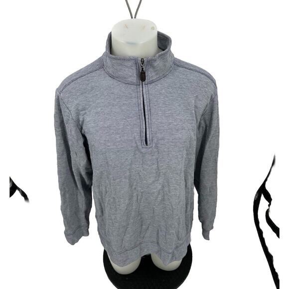 Tommy Bahama Other - Tommy Bahama Sweater Mens Large Light Blue Pullover 1/2 Zip Mock Neck Z8v
